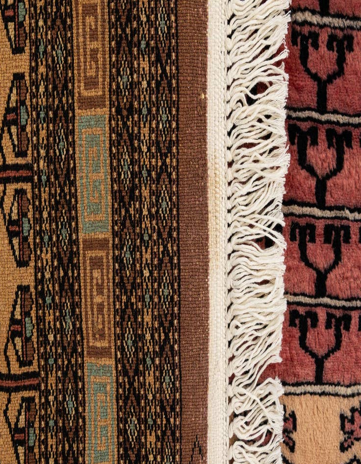 Detail image of 4' 3 x 5' 8  Hand Knotted Bokhara Oriental Wool Rug