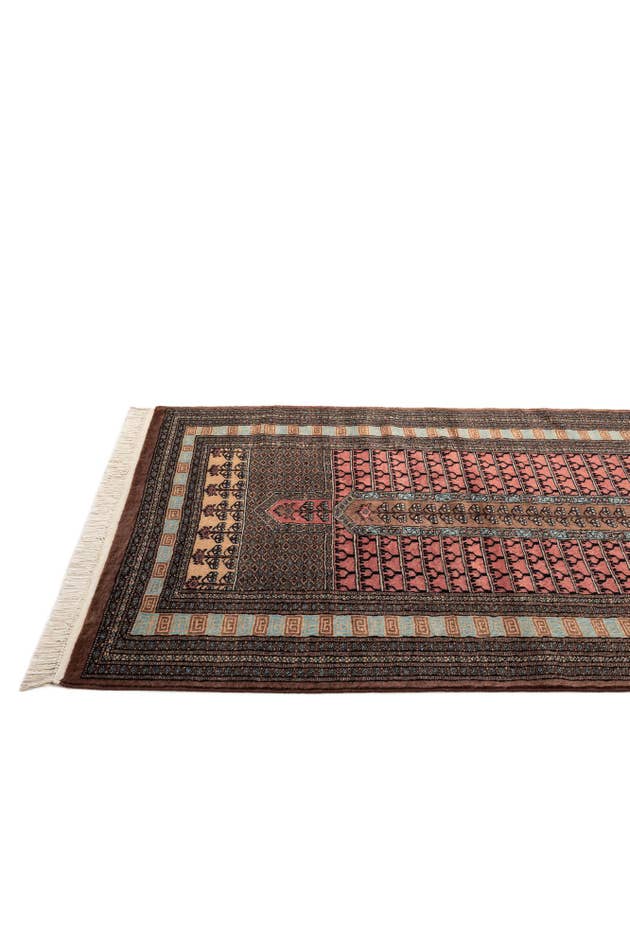 Detail image of 4' 3 x 5' 8 Hand Knotted Bokhara Oriental Wool Rug