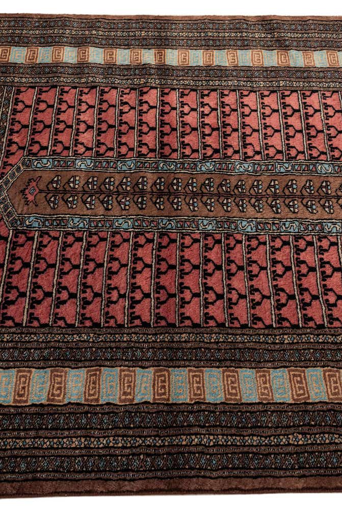 4' 3 x 5' 8 Hand Knotted Bokhara Oriental Wool Rug