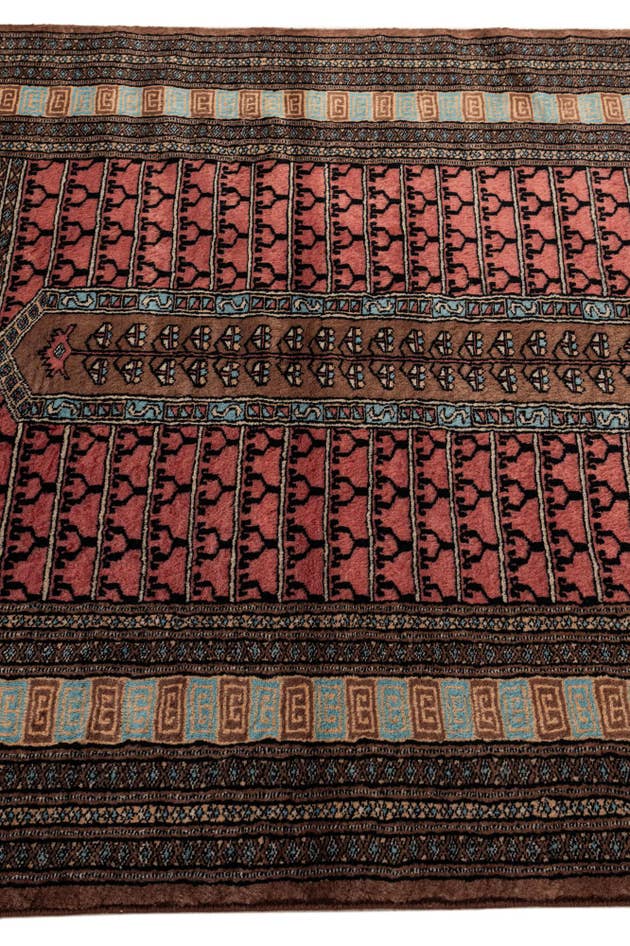 Detail image of 4' 3 x 5' 8 Hand Knotted Bokhara Oriental Wool Rug