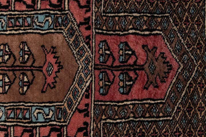 4' 3 x 5' 8 Hand Knotted Bokhara Oriental Wool Rug