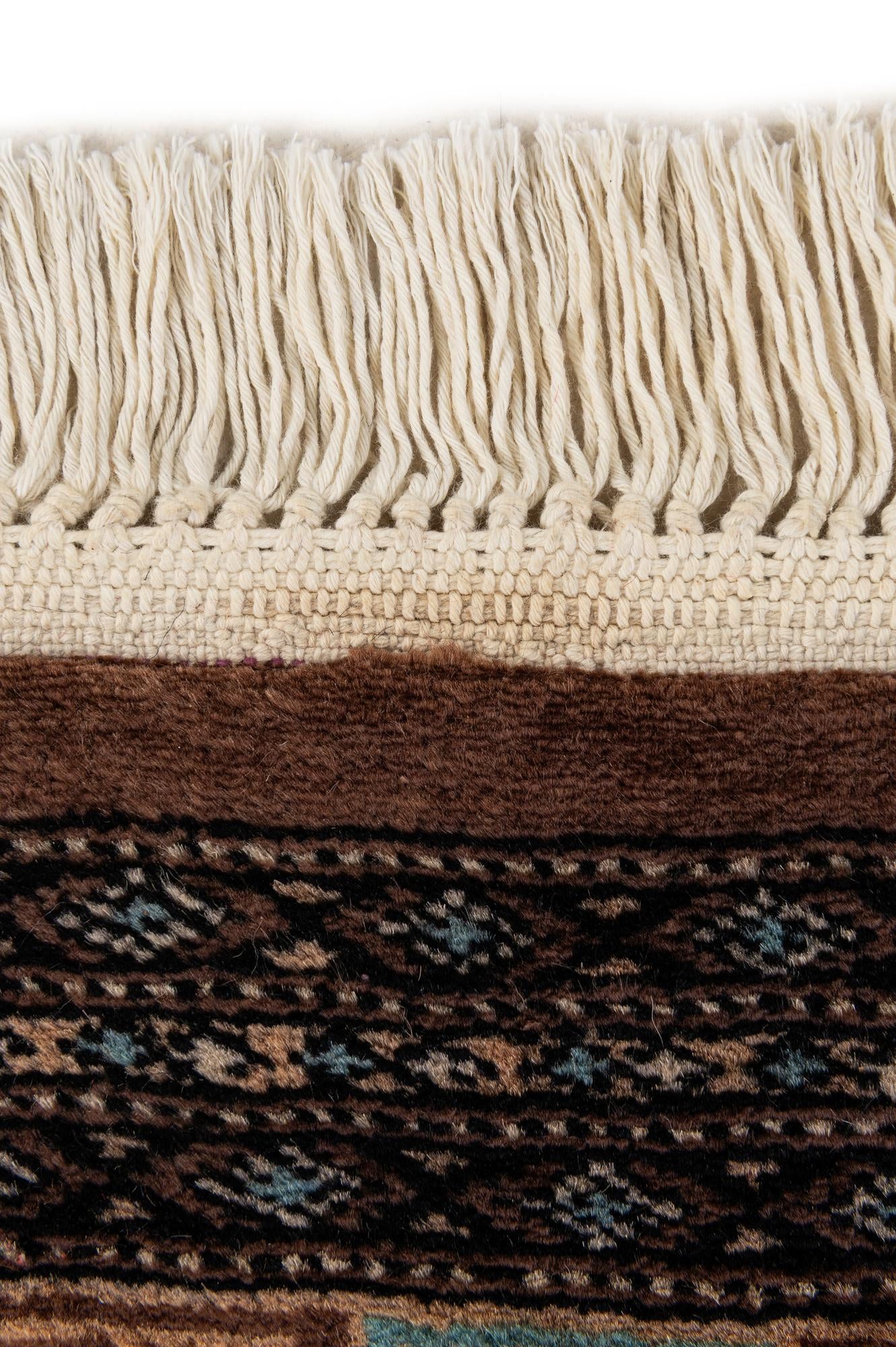4' 3 x 5' 8 Hand Knotted Bokhara Oriental Wool Rug