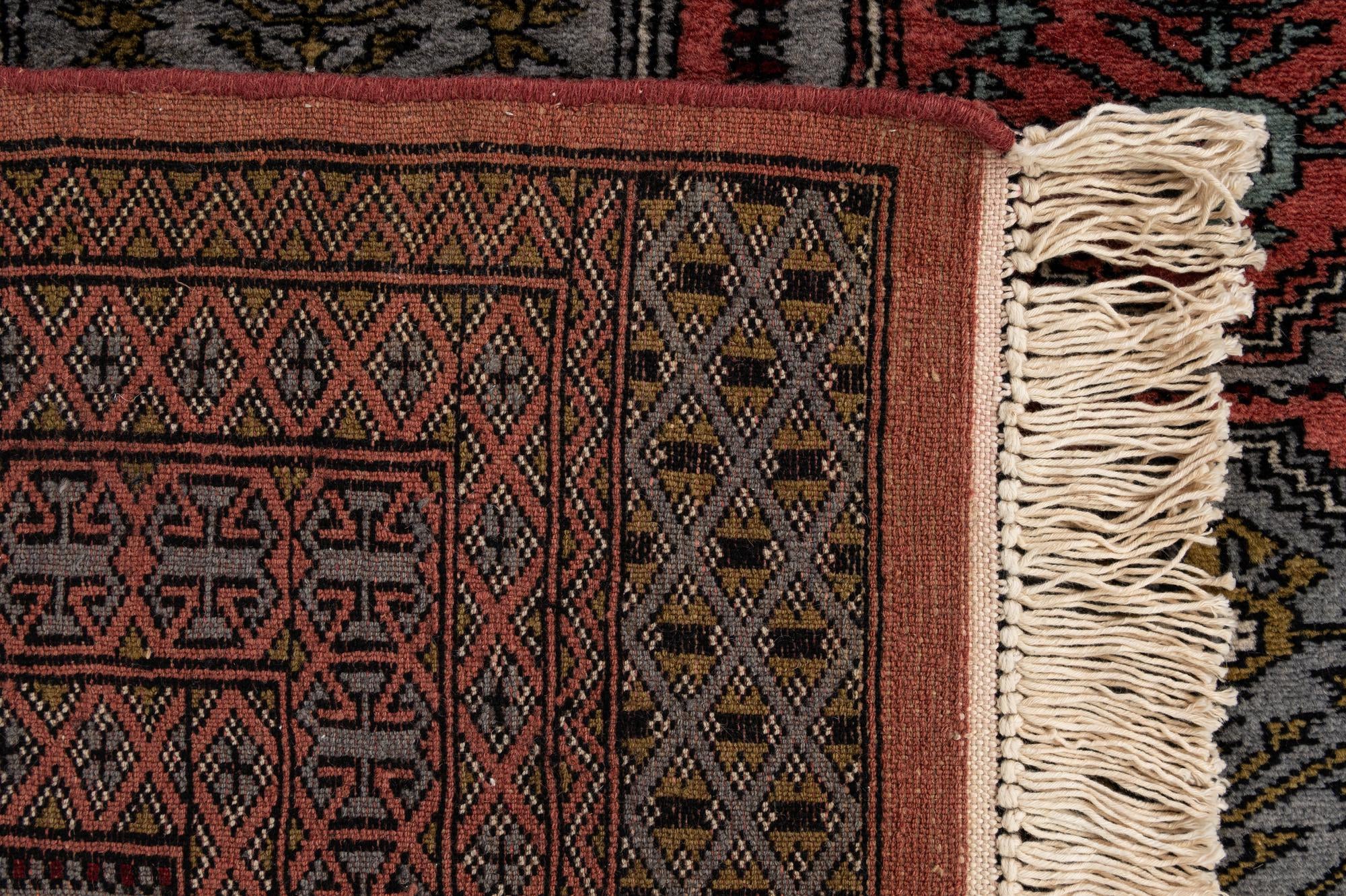 4' 4 x 6' 4 Hand Knotted Bokhara Oriental Wool Rug