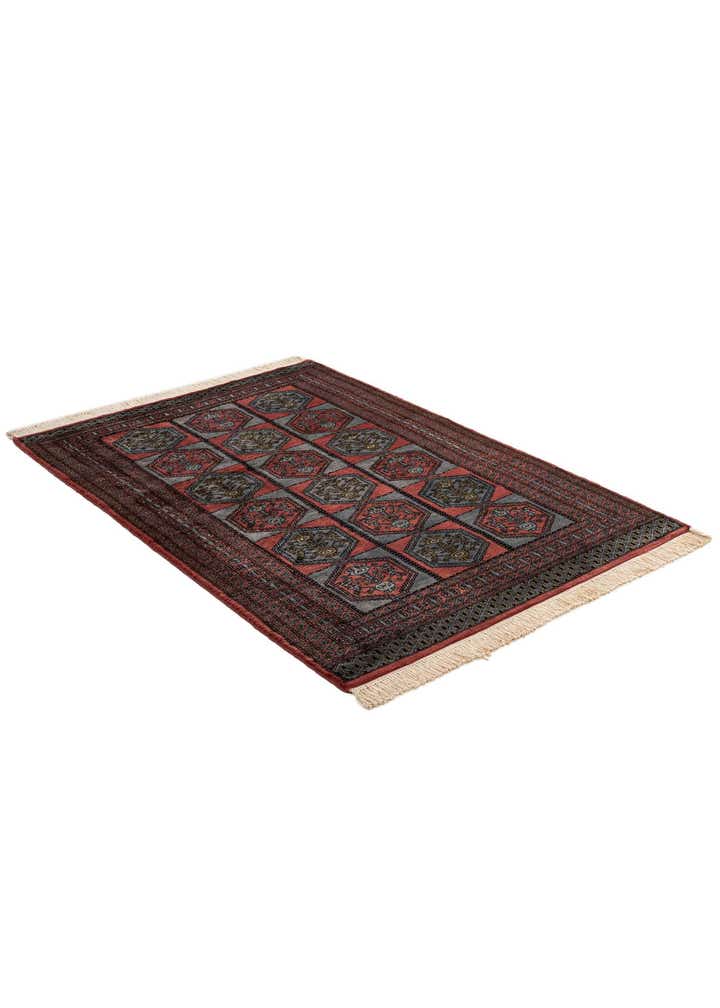 4' 4 x 6' 4 Hand Knotted Bokhara Oriental Wool Rug