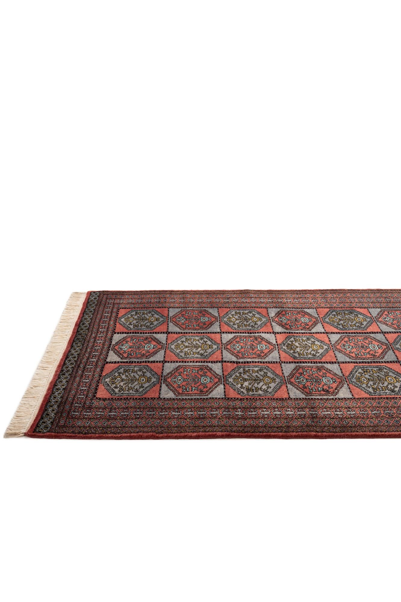 4' 4 x 6' 4 Hand Knotted Bokhara Oriental Wool Rug