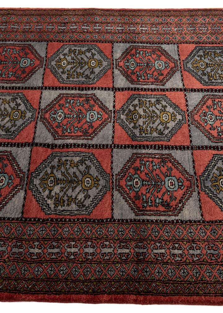4' 4 x 6' 4 Hand Knotted Bokhara Oriental Wool Rug