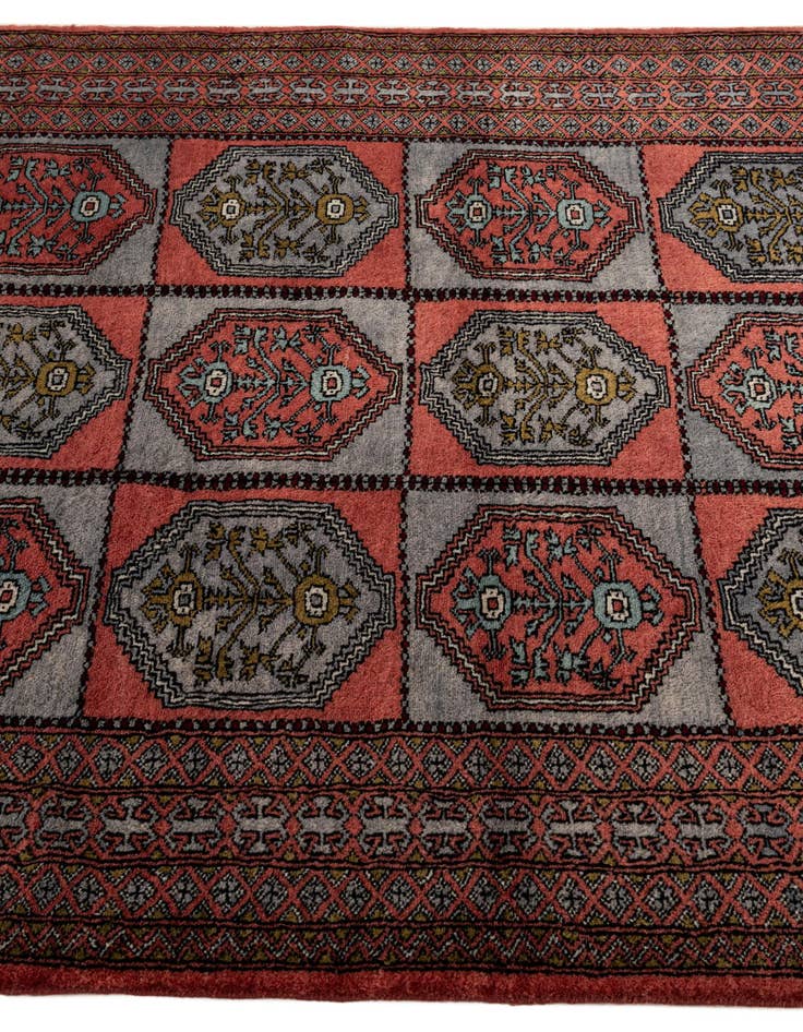 Detail image of 4' 4 x 6' 4 Hand Knotted Bokhara Oriental Wool Rug