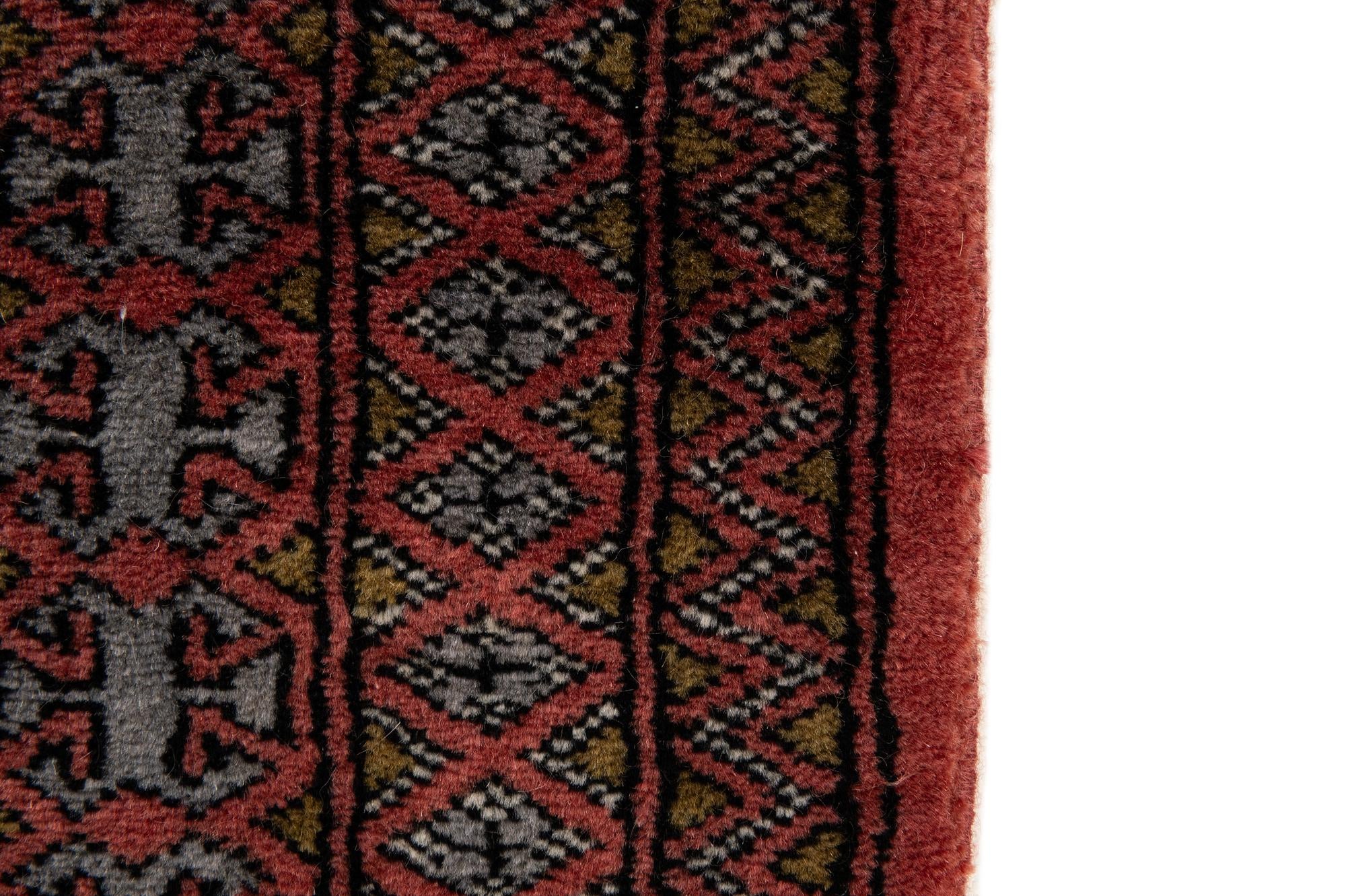 4' 4 x 6' 4 Hand Knotted Bokhara Oriental Wool Rug