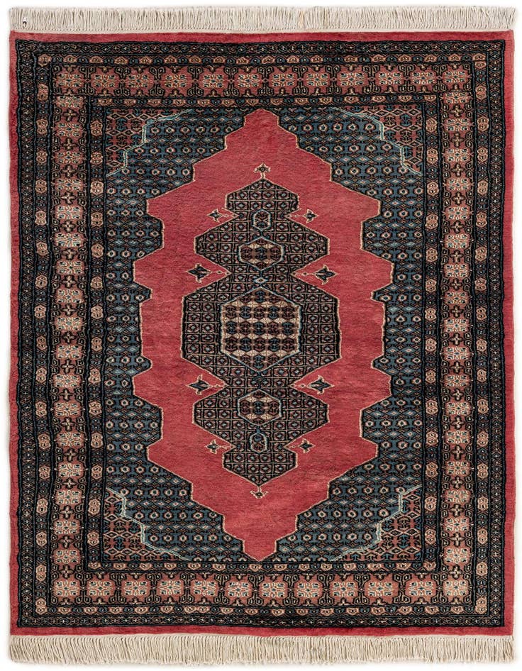 Detail image of 4' 2 x 6' 3 Hand Knotted Bokhara Rug