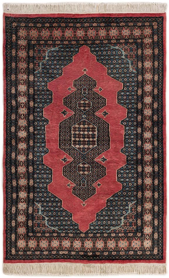 Detail image of 4' 2 x 6' 3 Hand Knotted Bokhara Rug