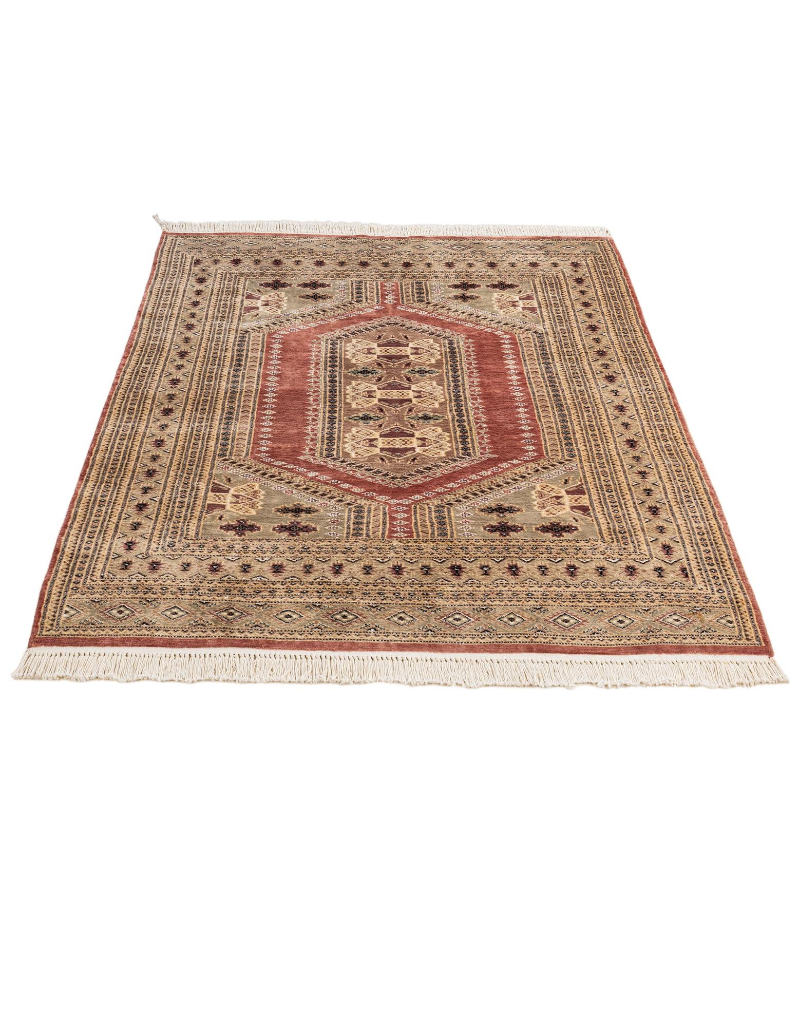 4' 3 x 5' 9 Hand Knotted Bokhara Oriental Rug