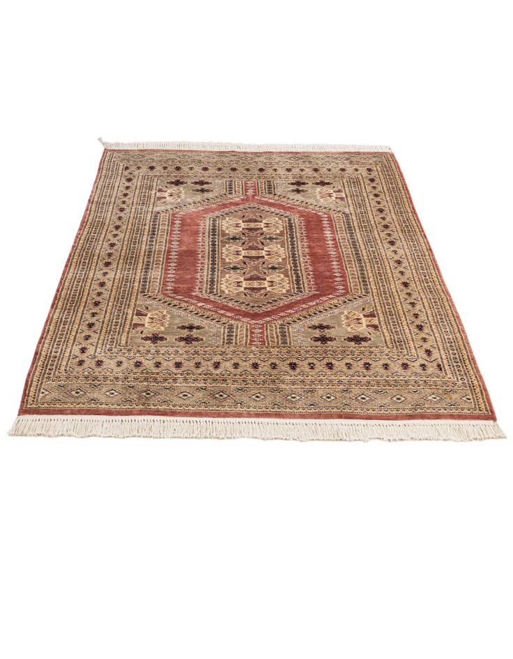 Detail image of 4' 3 x 5' 9 Hand Knotted Bokhara Oriental Rug