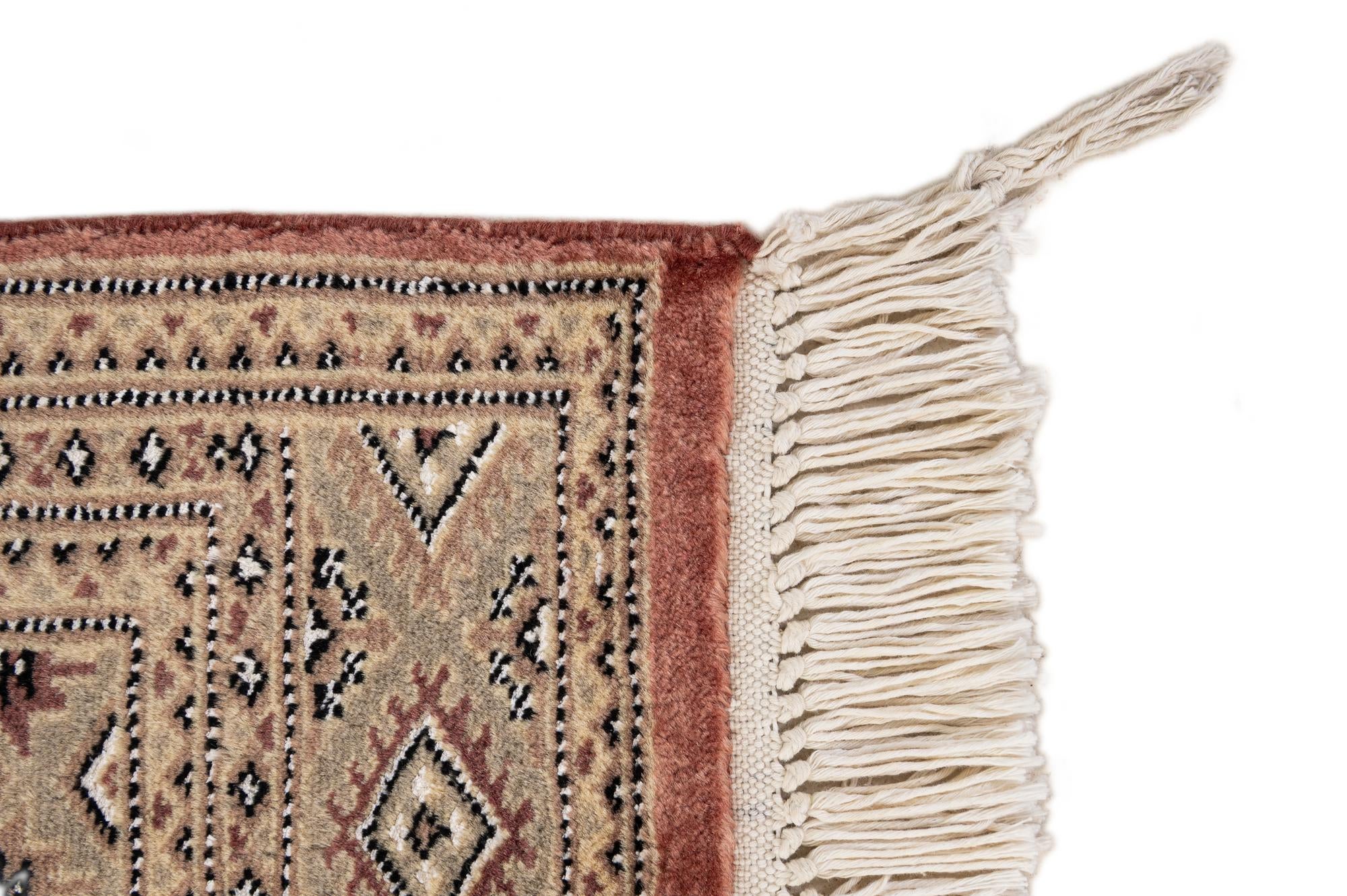 4' 3 x 5' 9 Hand Knotted Bokhara Oriental Rug