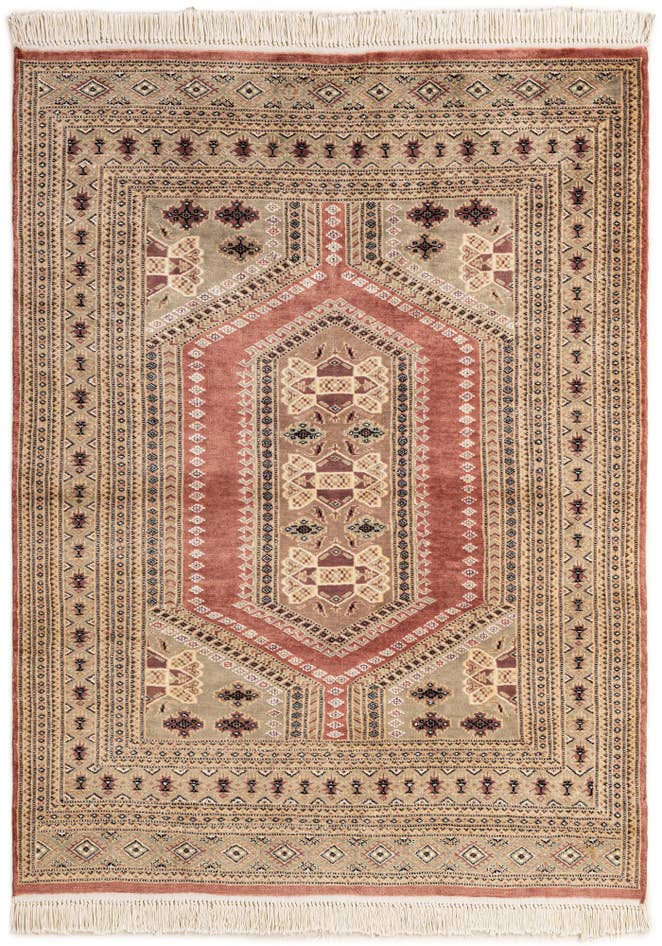 Detail image of 4' 3 x 5' 9 Hand Knotted Bokhara Oriental Rug