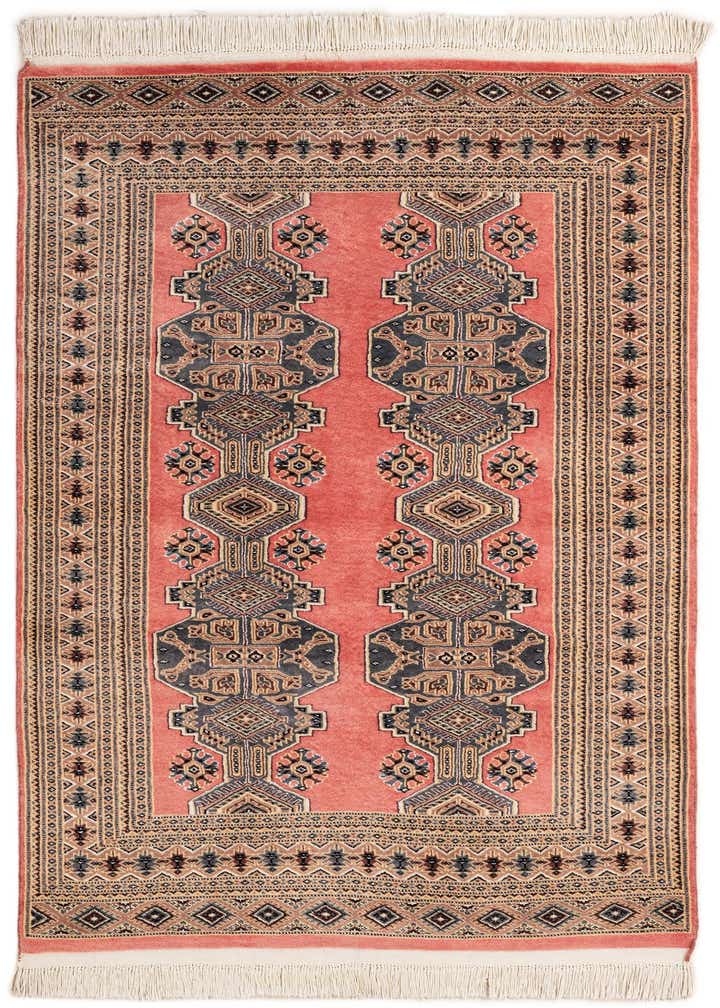 4' 3 x 6' 2 Hand Knotted Bokhara Oriental Rug