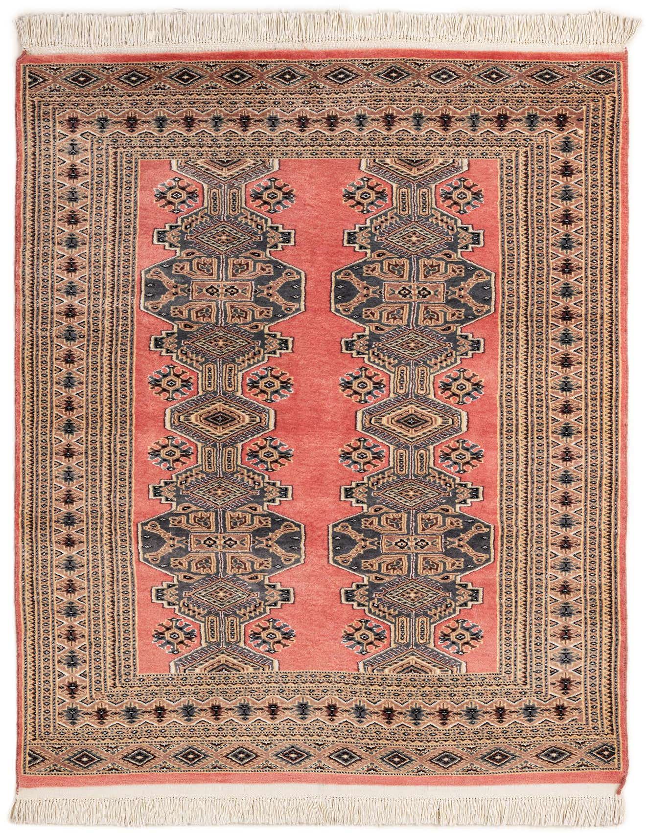 4' 3 x 6' 2 Hand Knotted Bokhara Oriental Rug