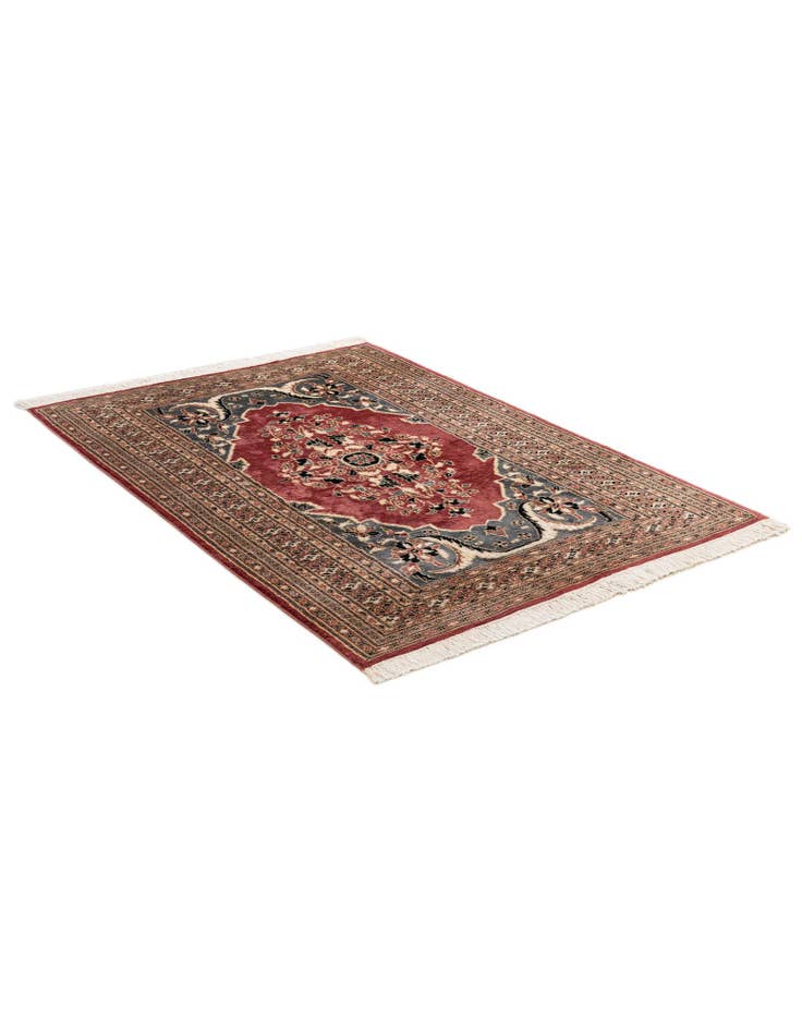 Detail image of 4' 2 x 5' 9 Hand Knotted Bokhara Oriental Rug