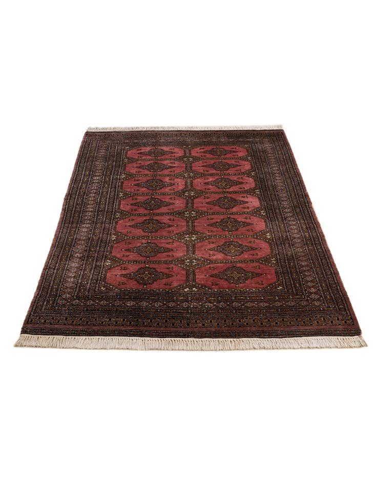 Detail image of 4' 3 x 6' 4 Hand Knotted Bokhara Oriental Wool Rug
