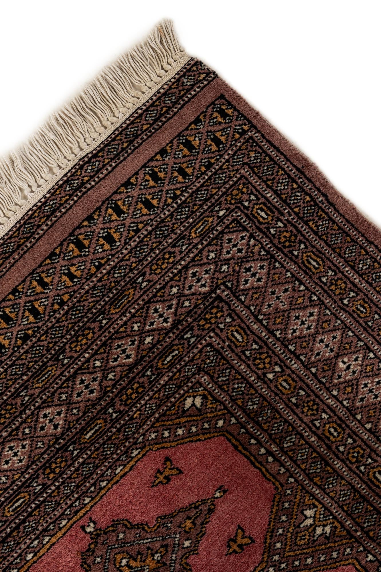 4' 3 x 6' 4 Hand Knotted Bokhara Oriental Wool Rug
