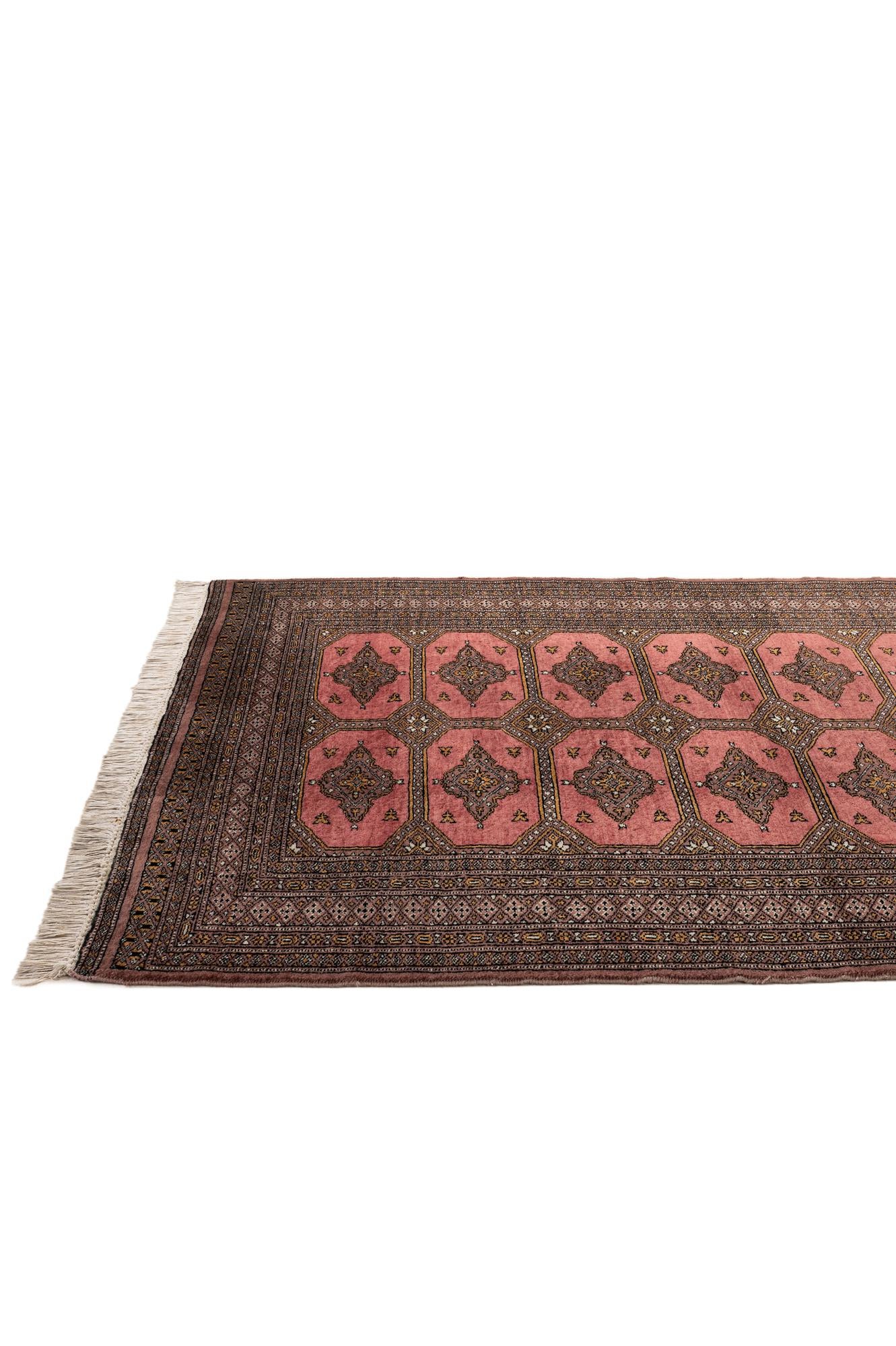 4' 3 x 6' 4 Hand Knotted Bokhara Oriental Wool Rug