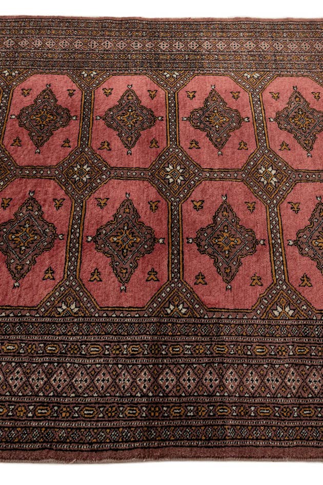 Detail image of 4' 3 x 6' 4 Hand Knotted Bokhara Oriental Wool Rug
