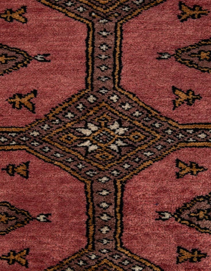 Detail image of 4' 3 x 6' 4  Hand Knotted Bokhara Oriental Wool Rug