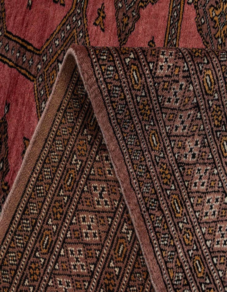 Detail image of 4' 3 x 6' 4  Hand Knotted Bokhara Oriental Wool Rug