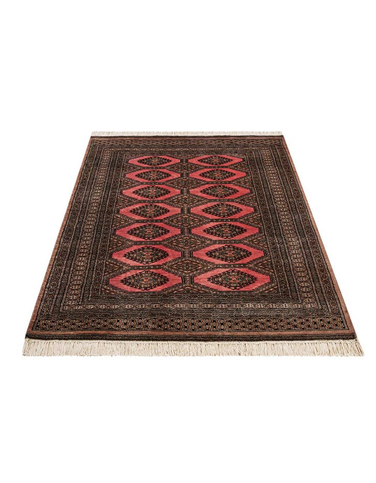 Detail image of 4' 2 x 6' 1 Hand Knotted Bokhara Oriental Wool Rug
