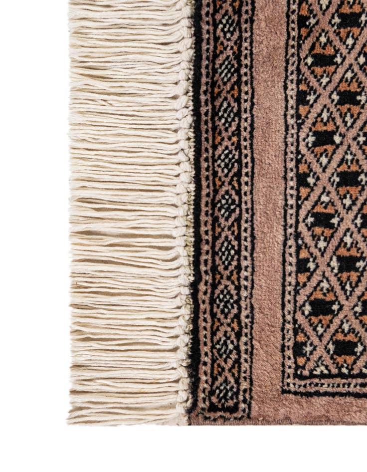 Detail image of 4' 2 x 6' 1  Hand Knotted Bokhara Oriental Wool Rug