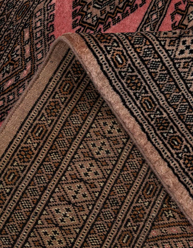 Detail image of 4' 2 x 6' 1  Hand Knotted Bokhara Oriental Wool Rug