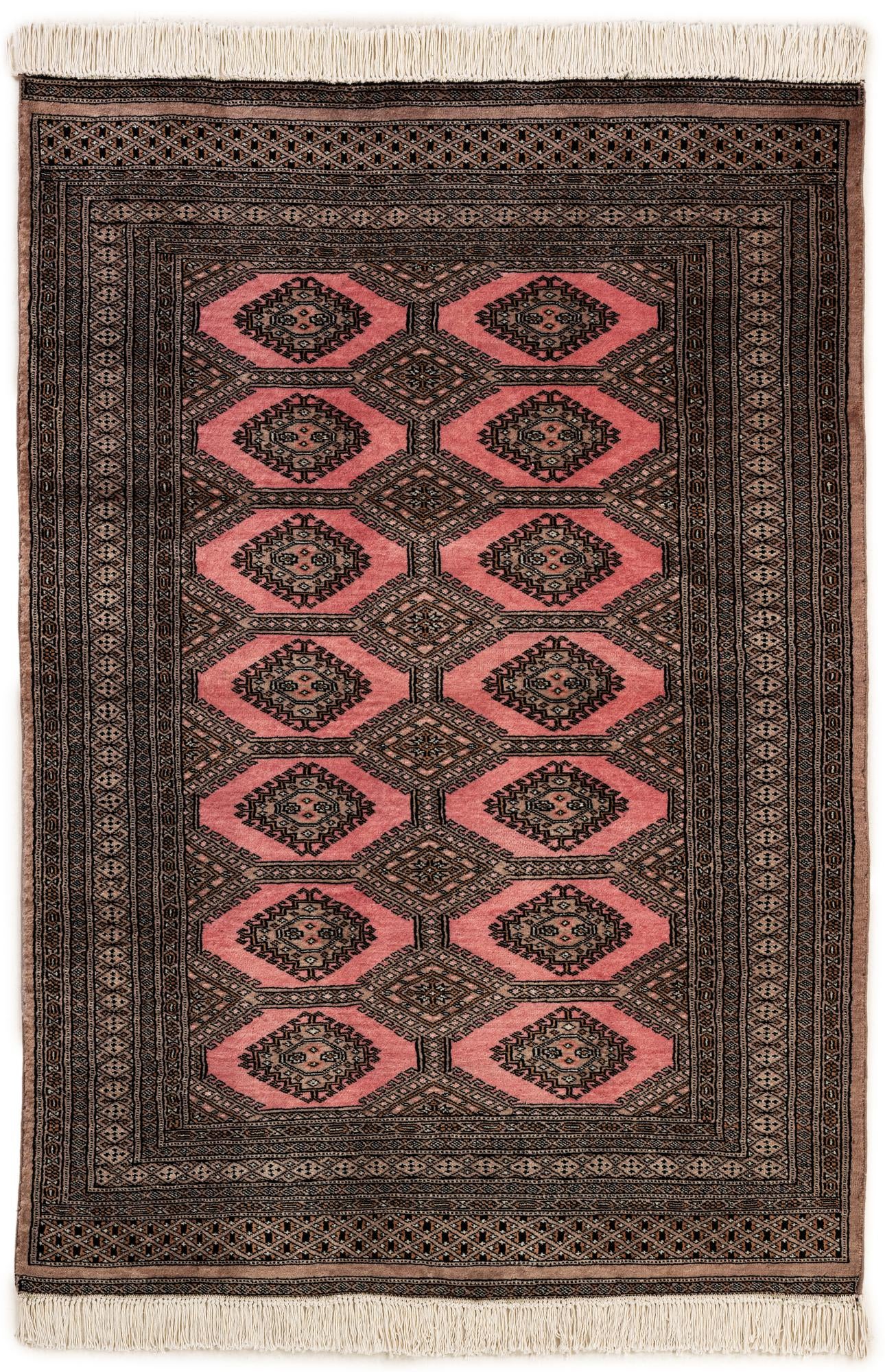 4' 2 x 6' 1 Hand Knotted Bokhara Oriental Wool Rug