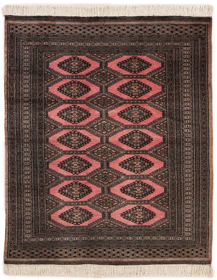 Detail image of 4' 2 x 6' 1 Hand Knotted Bokhara Oriental Wool Rug