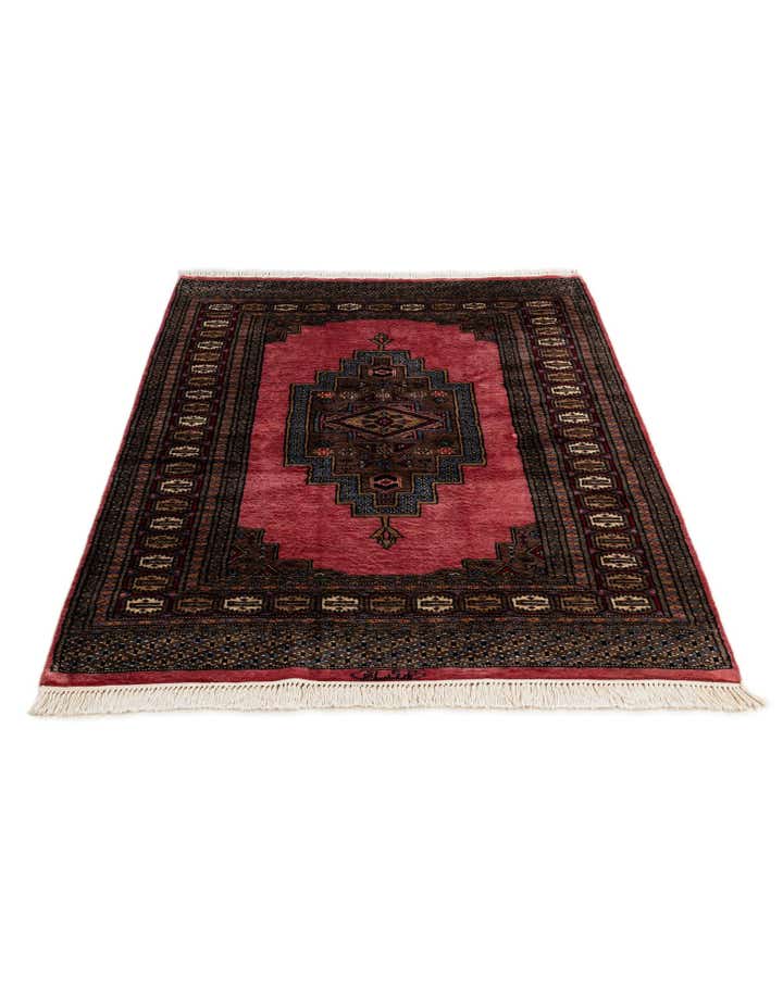 4' 3 x 6' 4 Hand Knotted Bokhara Wool Rug