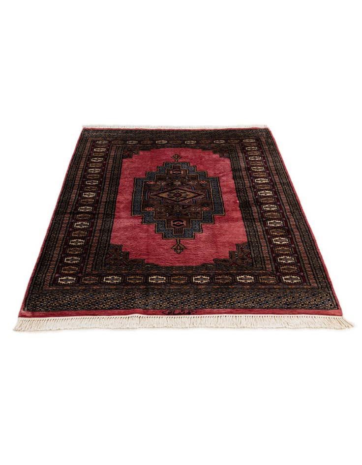 Detail image of 4' 3 x 6' 4 Hand Knotted Bokhara Wool Rug