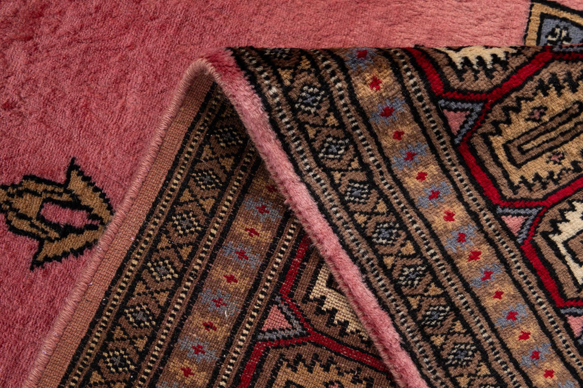 4' 3 x 6' 4 Hand Knotted Bokhara Wool Rug