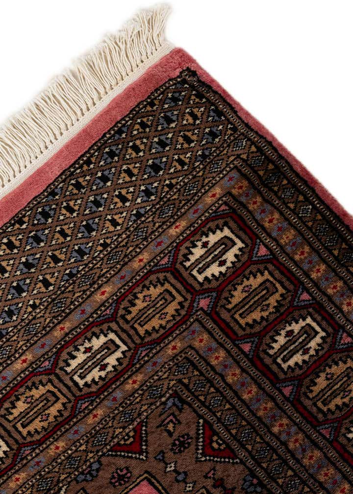 4' 3 x 6' 4 Hand Knotted Bokhara Wool Rug