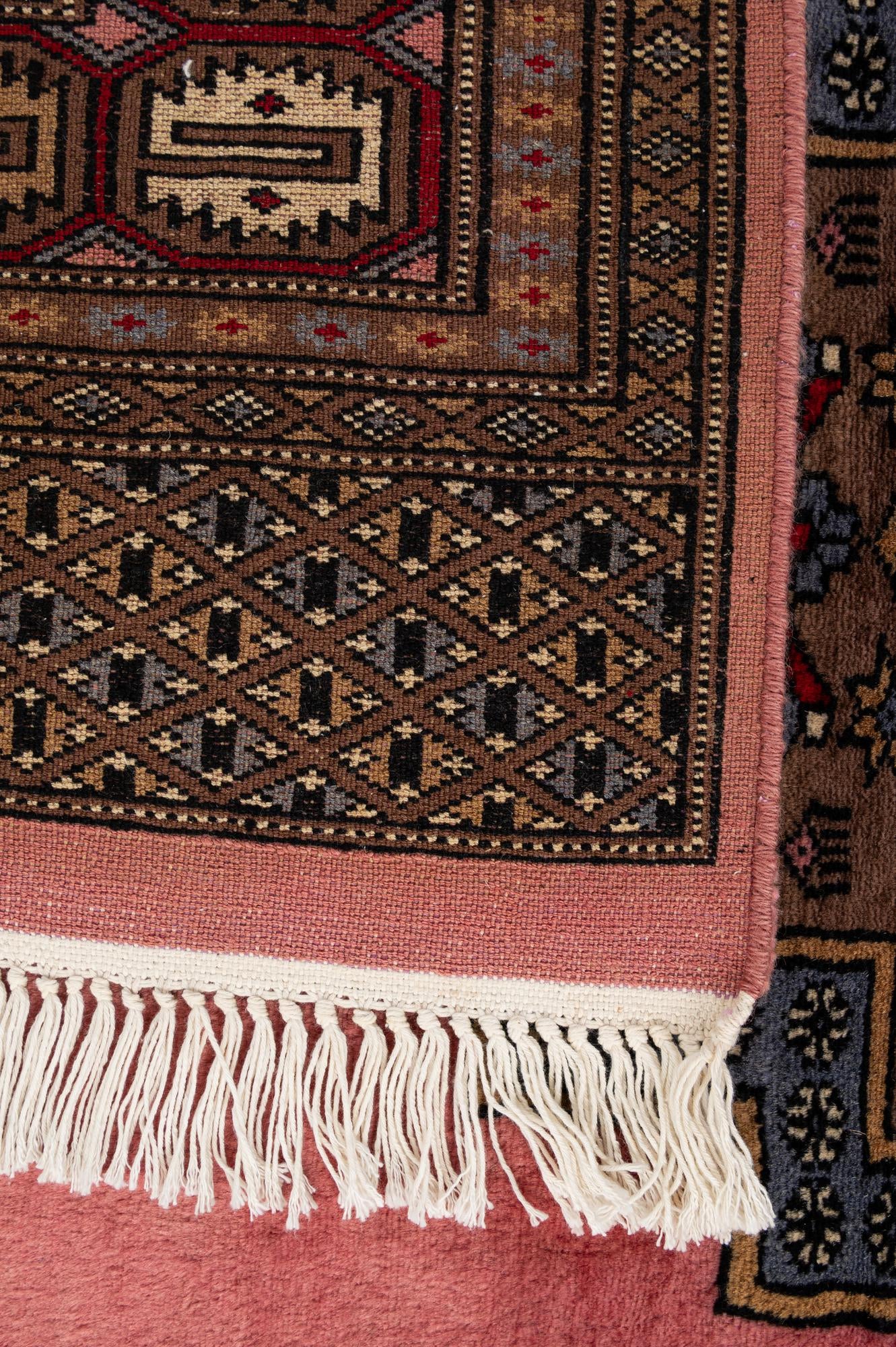4' 3 x 6' 4 Hand Knotted Bokhara Wool Rug