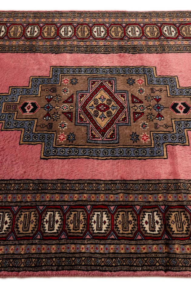 Detail image of 4' 3 x 6' 4 Hand Knotted Bokhara Wool Rug