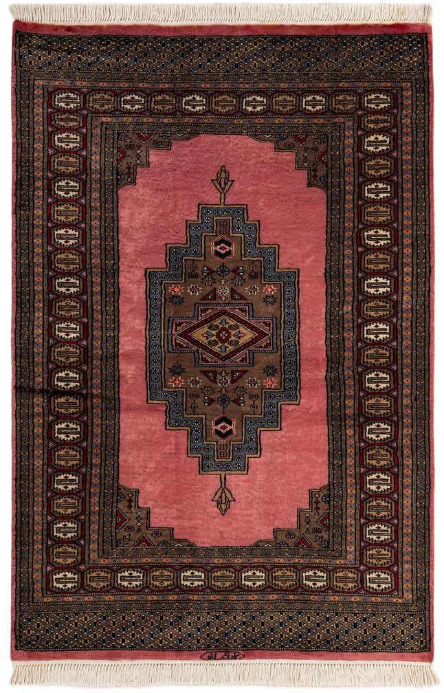 4' 3 x 6' 4 Hand Knotted Bokhara Wool Rug