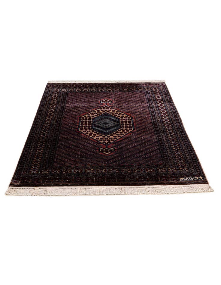 Detail image of 4' 3 x 6' 2 Hand Knotted Bokhara Wool Rug