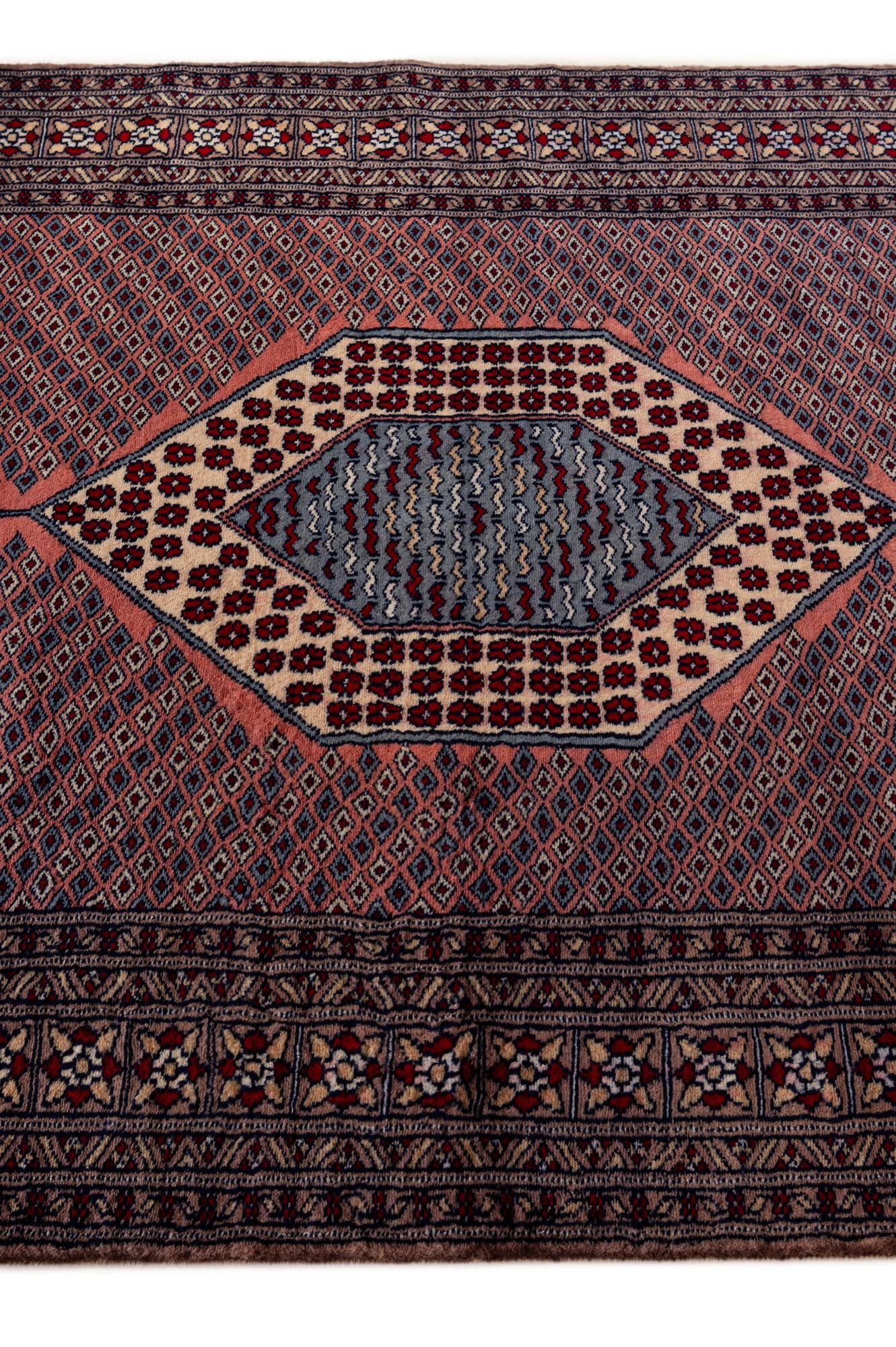 4' 3 x 6' 2 Hand Knotted Bokhara Wool Rug