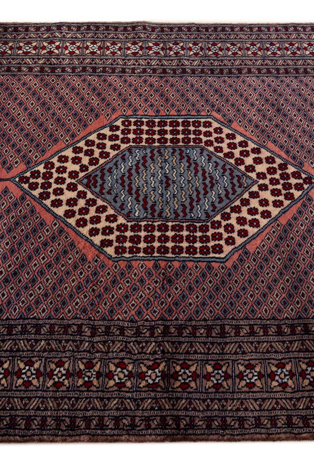 Detail image of 4' 3 x 6' 2 Hand Knotted Bokhara Wool Rug