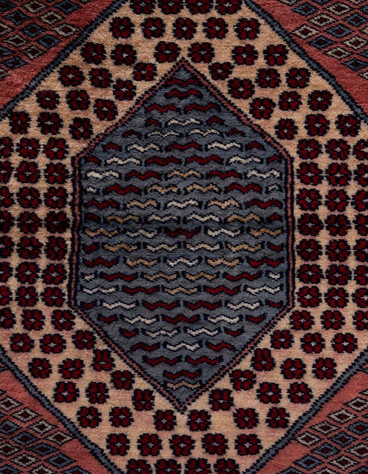 Detail image of 4' 3 x 6' 2  Hand Knotted Bokhara Wool Rug