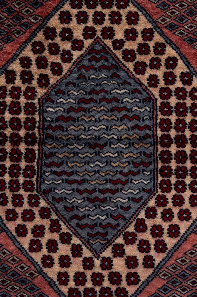 4' 3 x 6' 2 Hand Knotted Bokhara Wool Rug