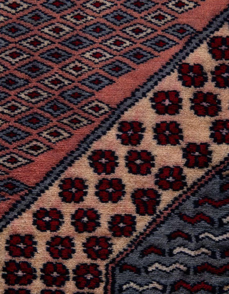 Detail image of 4' 3 x 6' 2  Hand Knotted Bokhara Wool Rug