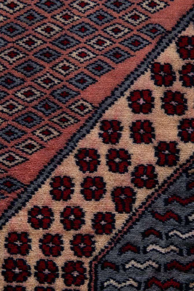 4' 3 x 6' 2 Hand Knotted Bokhara Wool Rug