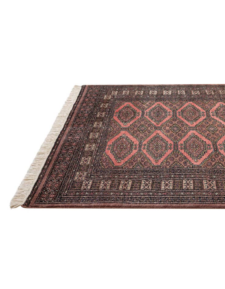 Detail image of 4' 2 x 5' 9 Hand Knotted Bokhara Oriental Wool Rug