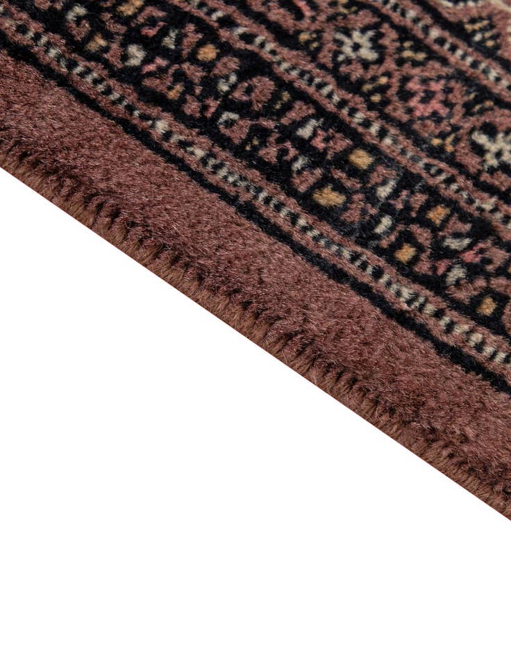 Detail image of 4' 2 x 5' 9  Hand Knotted Bokhara Oriental Wool Rug