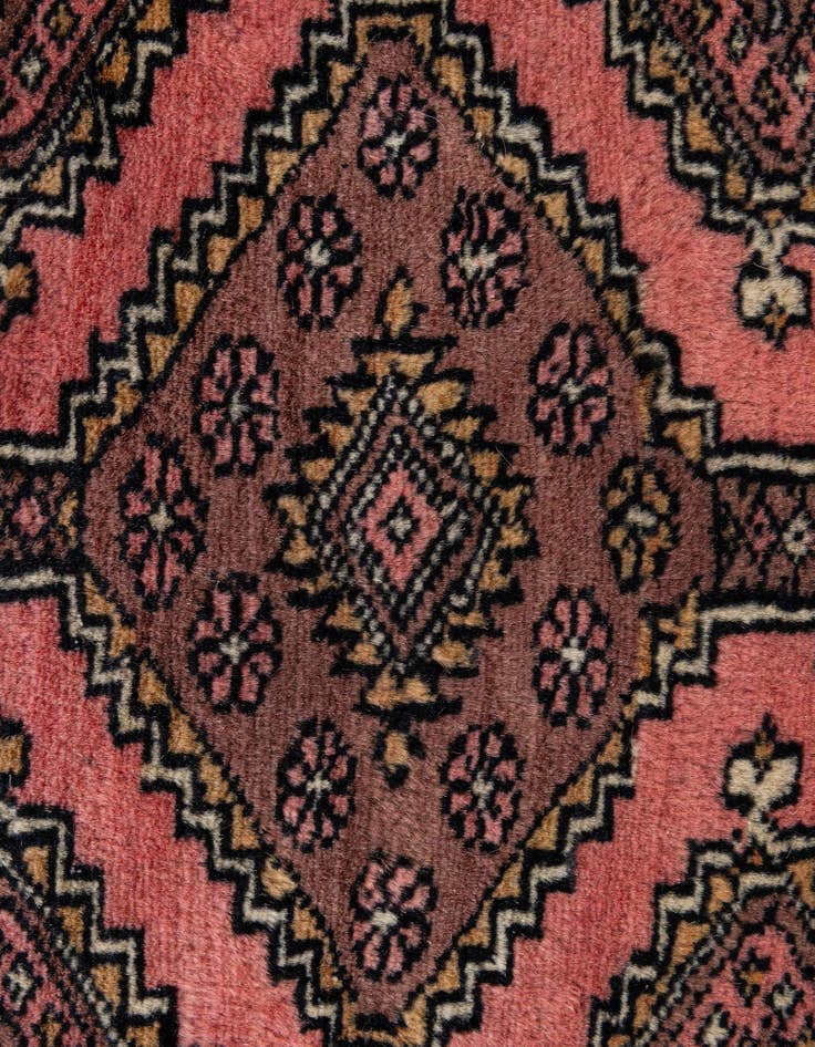Detail image of 4' 2 x 5' 9 Hand Knotted Bokhara Oriental Wool Rug