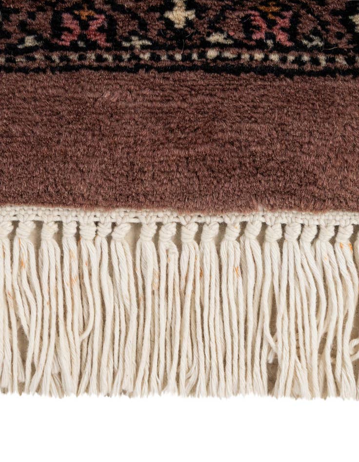 Detail image of 4' 2 x 5' 9 Hand Knotted Bokhara Oriental Wool Rug